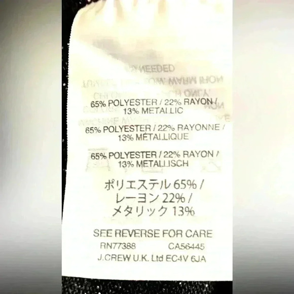 NWT J.Crew Women's Sparkle Bell Sleeve Tee in Charcoal Gray Size Large - Picture 6 of 7